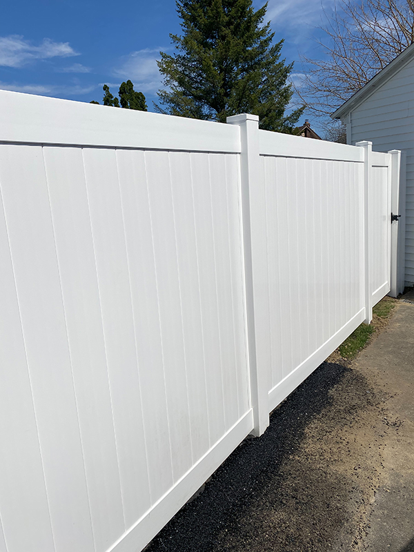 White Fence installation